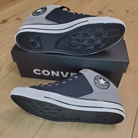 Converse Chuck Taylor All Star High Street Mid Shoe Grey / Black Sneaker A16470C - Picture 7 of 10